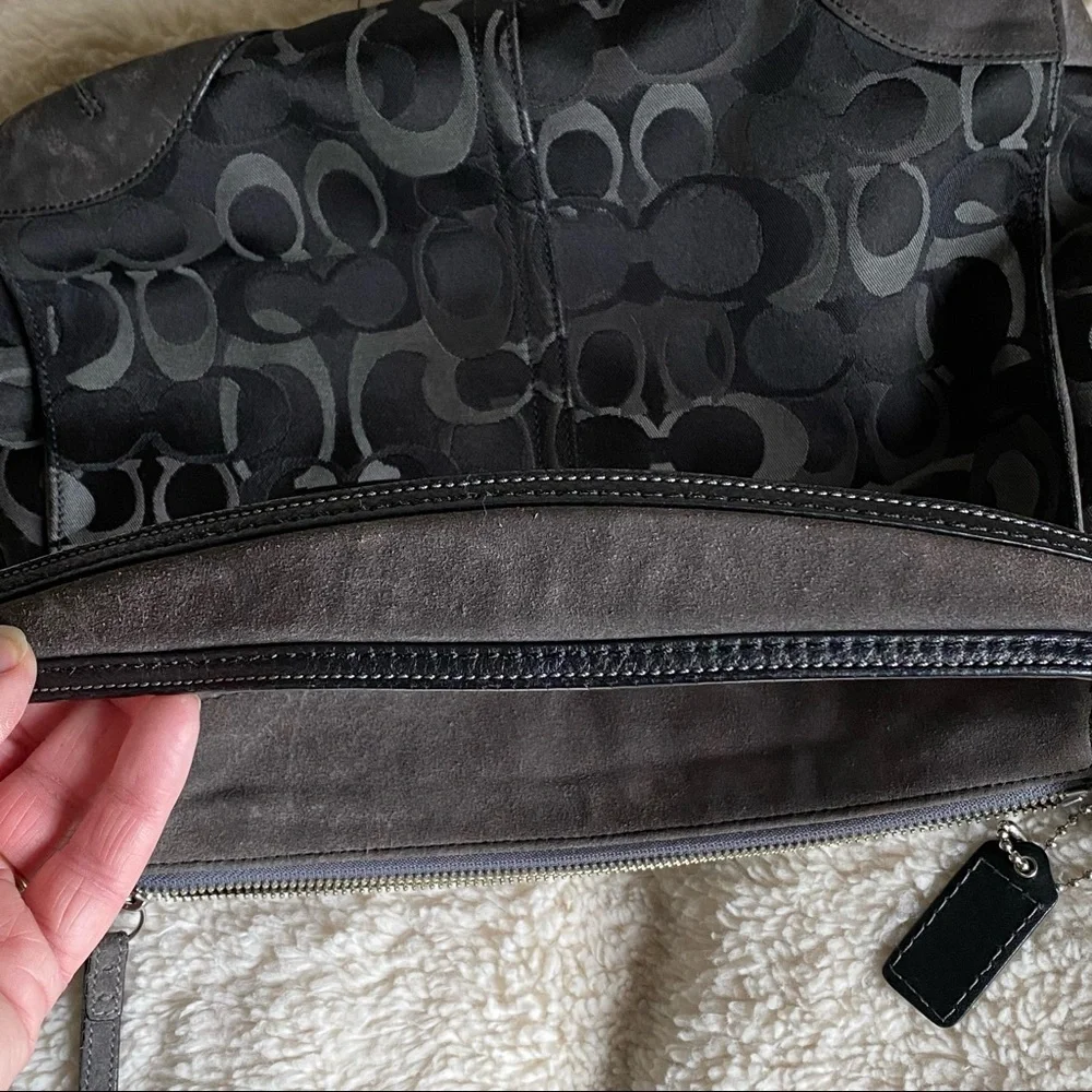 Coach Optic Signature “C” Black and Gray Shoulder Bag - Picture 4 of 10